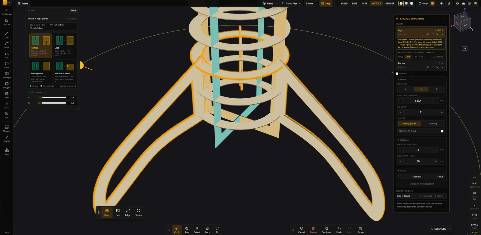 The rib-cage workspace